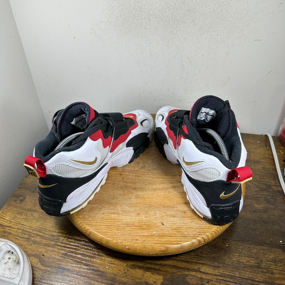 Nike Air Speed Turf 49ers White Black Red Gold 525225-101 Mens Size 10 - Picture 5 of 8